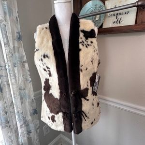 Panhandle ~ Women's Cow Print Vest ~ Size Large